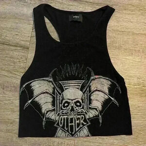 OTHER UK DEATH SKULL CROPPED BEATER TANK SMALL